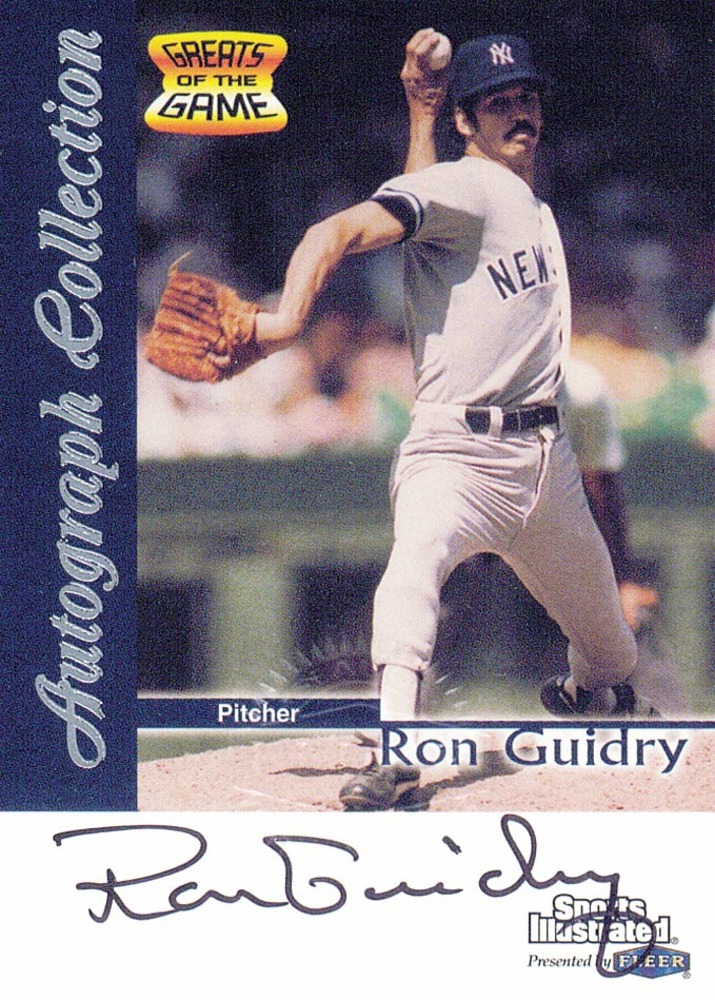 1999 Sports Illustrated Greats of the Game Autographs #29 Ron Guidry