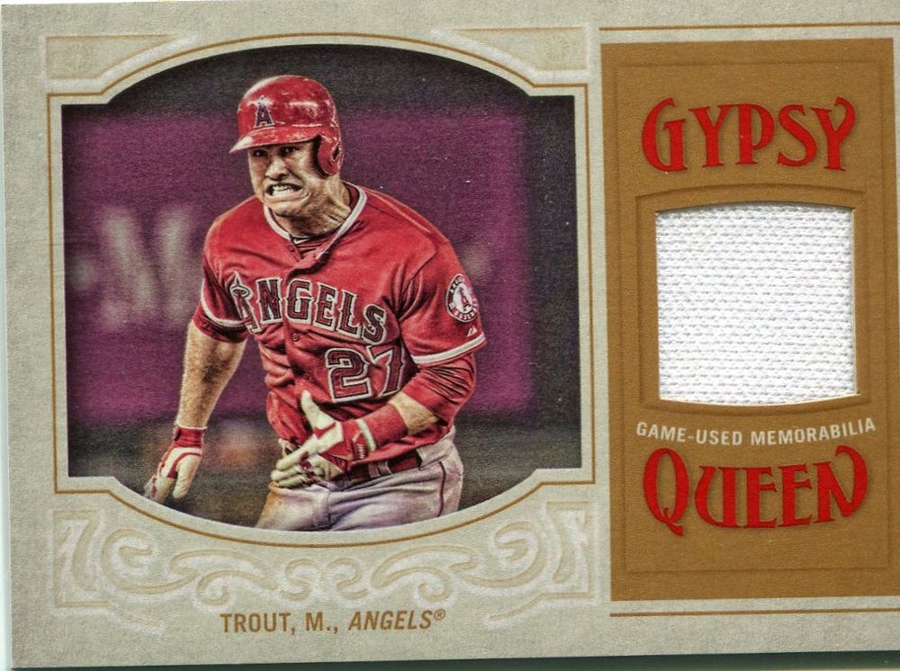 2016 Topps Gypsy Queen Relics Mike Trout game-worn jersey