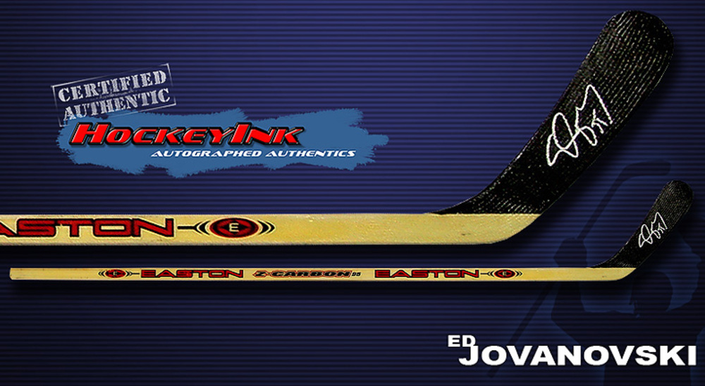 ED JOVANOVSKI Signed Hockey Stick