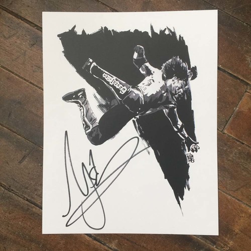 AJ Styles SIGNED 11 x 14 Rob Schamberger Print