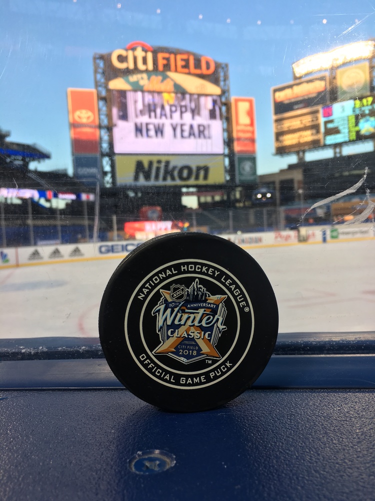 New York Rangers vs. Buffalo Sabres 2018 NHL Winter Classic Game-Used Puck - Used During Third Period