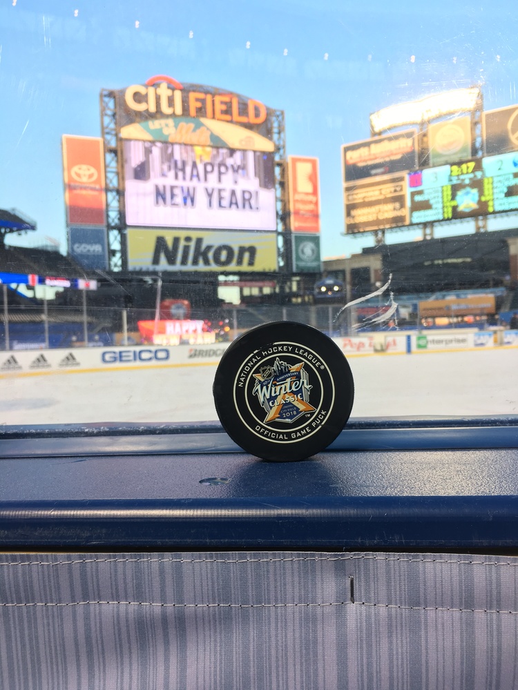 New York Rangers vs. Buffalo Sabres 2018 NHL Winter Classic Game-Used Puck - Used During Overtime