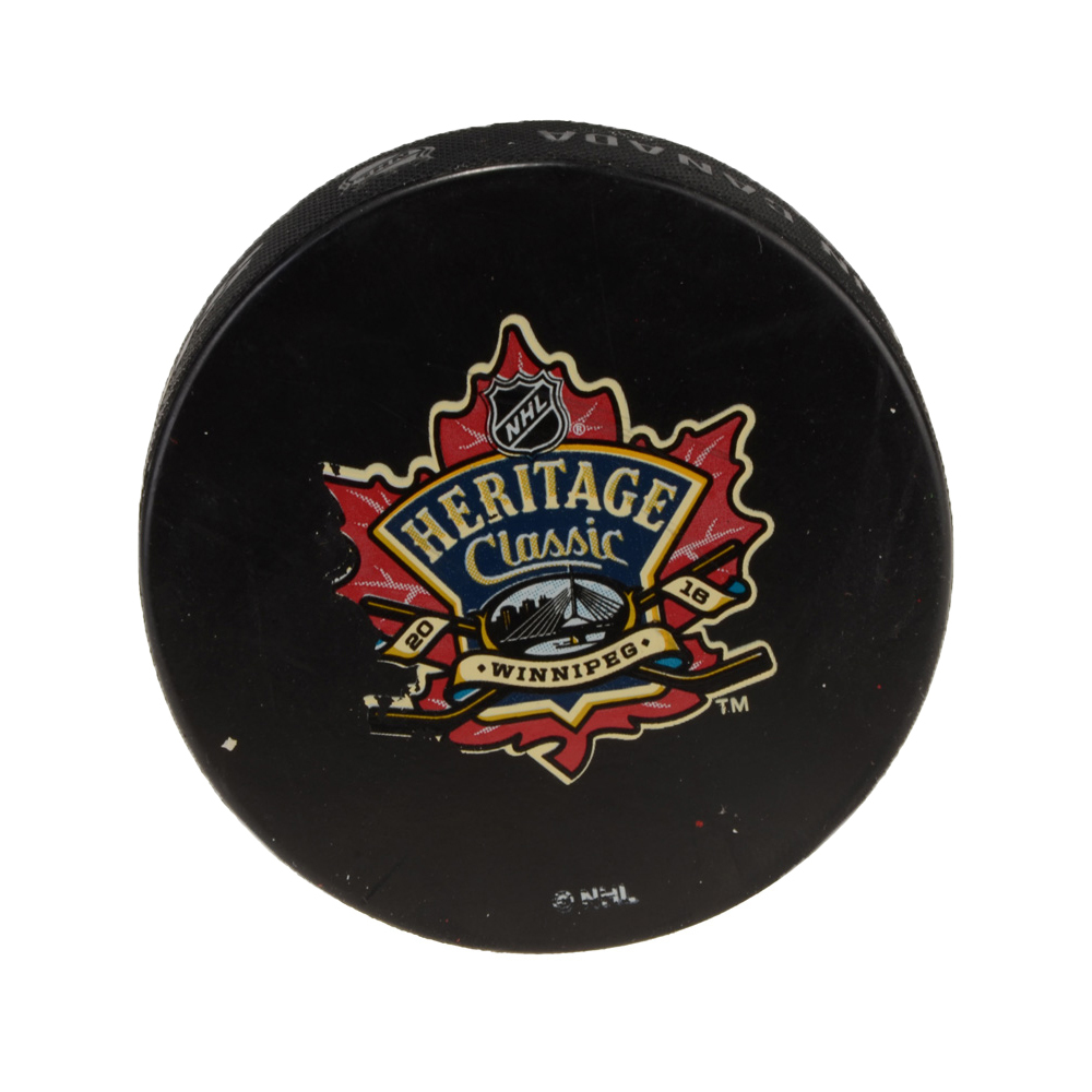 Edmonton Oilers 2016 Heritage Classic Practice-Used Puck - Used During October 22, 2016 Practice Session
