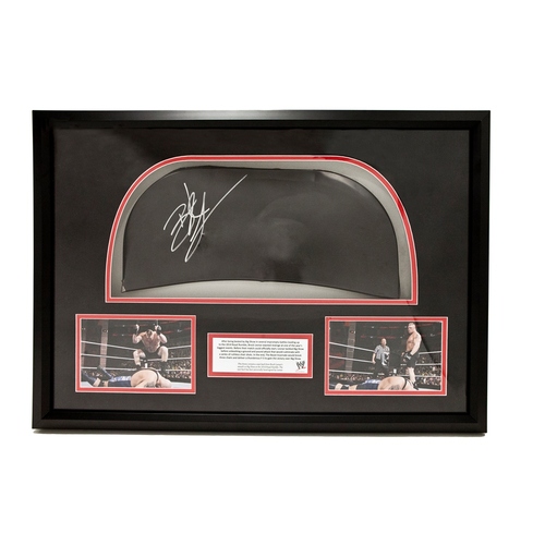 Brock Lesnar SIGNED & Framed piece of steel chair (Royal Rumble 2014)