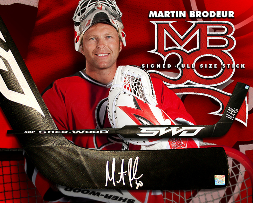 MARTIN BRODEUR Signed Sher-Wood Goalie Stick - New Jersey Devils