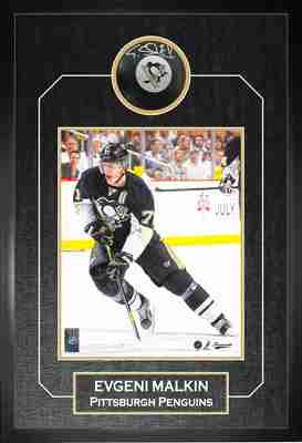 Evgeni Malkin - Signed & Framed Puck - Pittsburgh Penguins