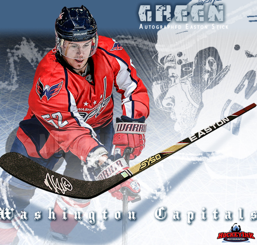 MIKE GREEN Signed Easton Stick - Washington Capitals