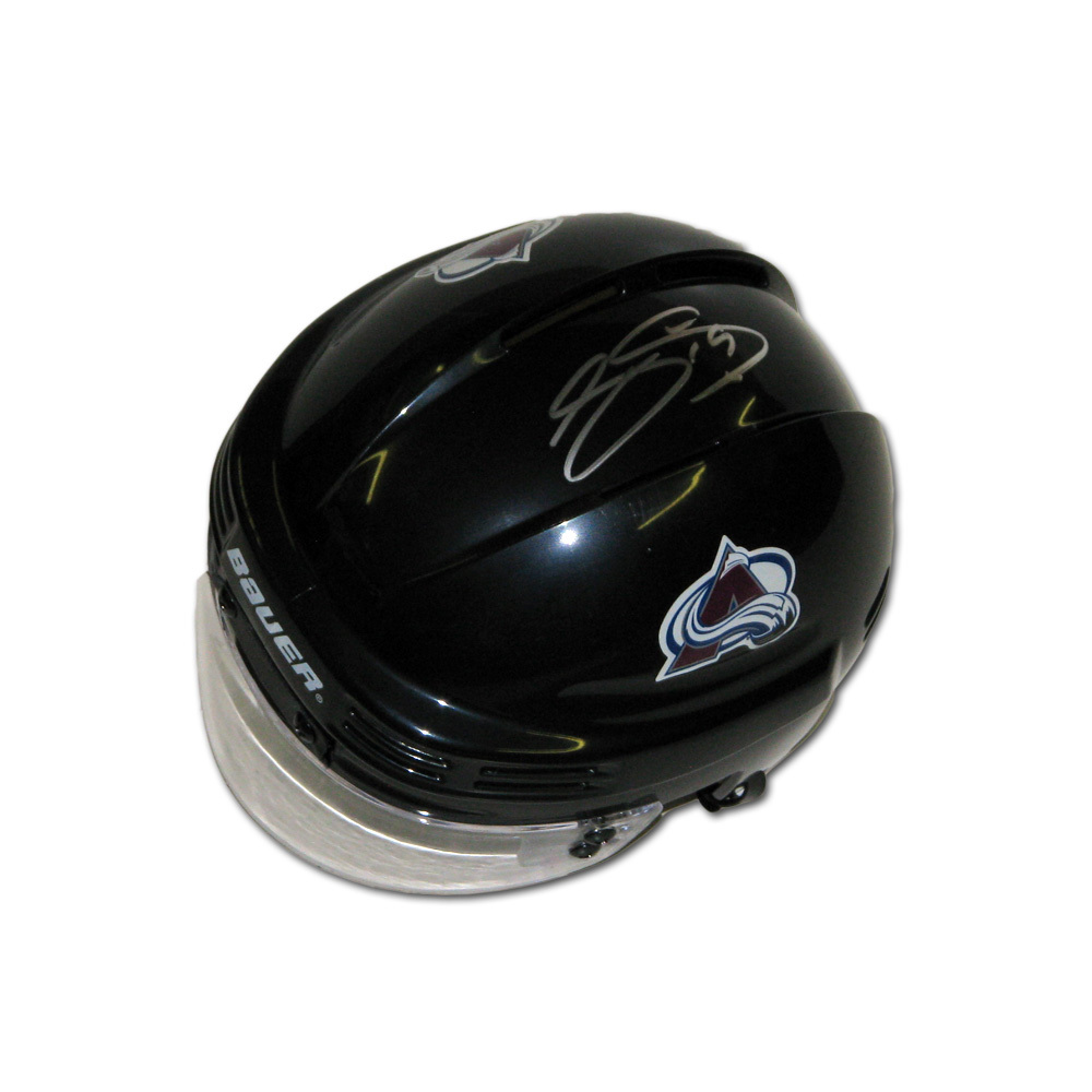 JOE SAKIC Signed Colorado Avalanche Black Mini Helmet