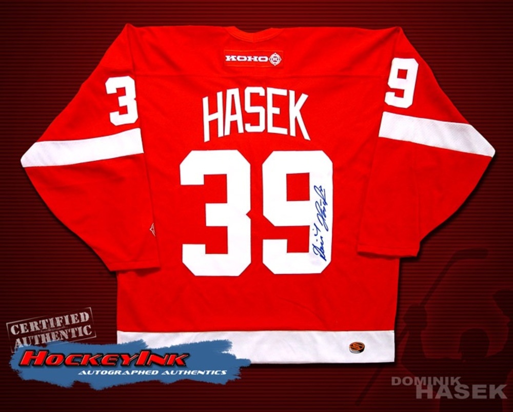 DOMINIK HASEK Signed Red Detroit Red Wings Jersey