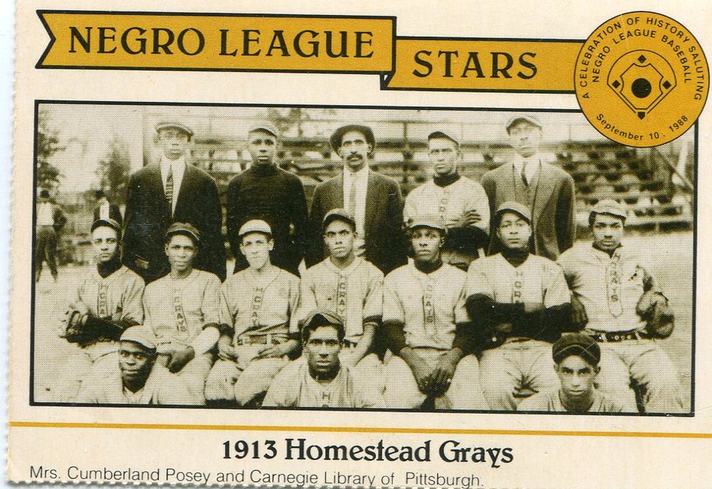 1988 Negro League Duquesne Light Co. #2 1913 Homestead Grays