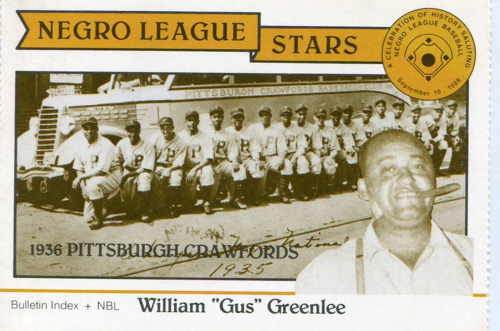 1988 Negro League Duquesne Light Co. #5 Gus Greenlee owner