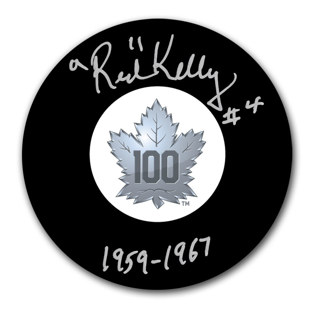 Red Kelly Toronto Maple Leafs 100th Anniversary Autographed Puck
