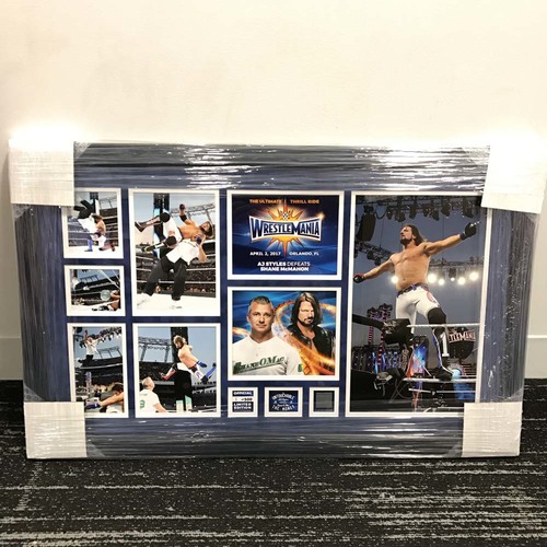 AJ Styles WrestleMania 33 Signed Commemorative Plaque (#1 of 500)