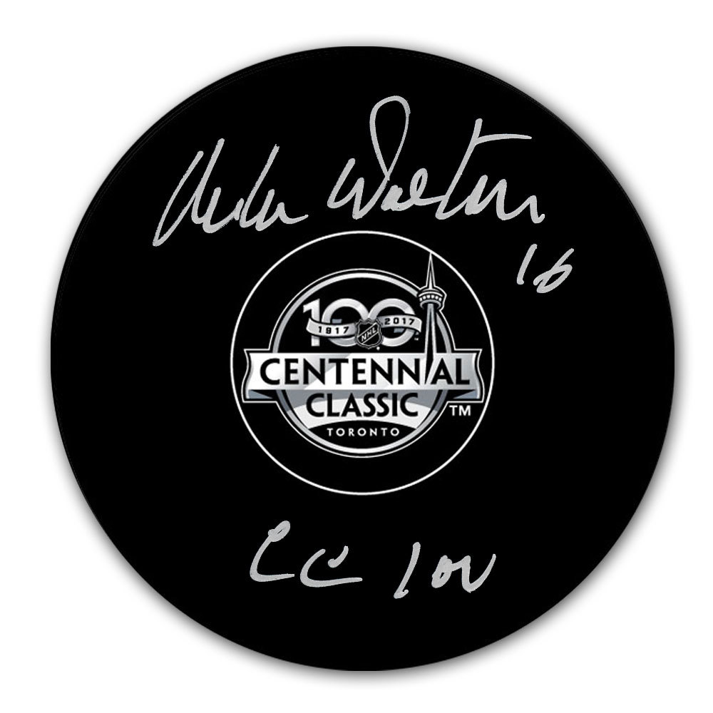 Mike Walton 2017 Centennial Classic Autographed Puck Toronto Maple Leafs