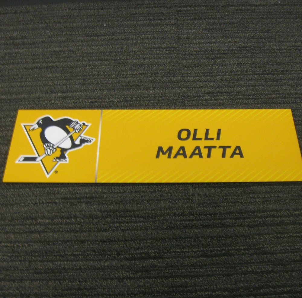Olli Maatta 2017 Stanley Cup Final Media Name Plate - Pittsburgh Penguins