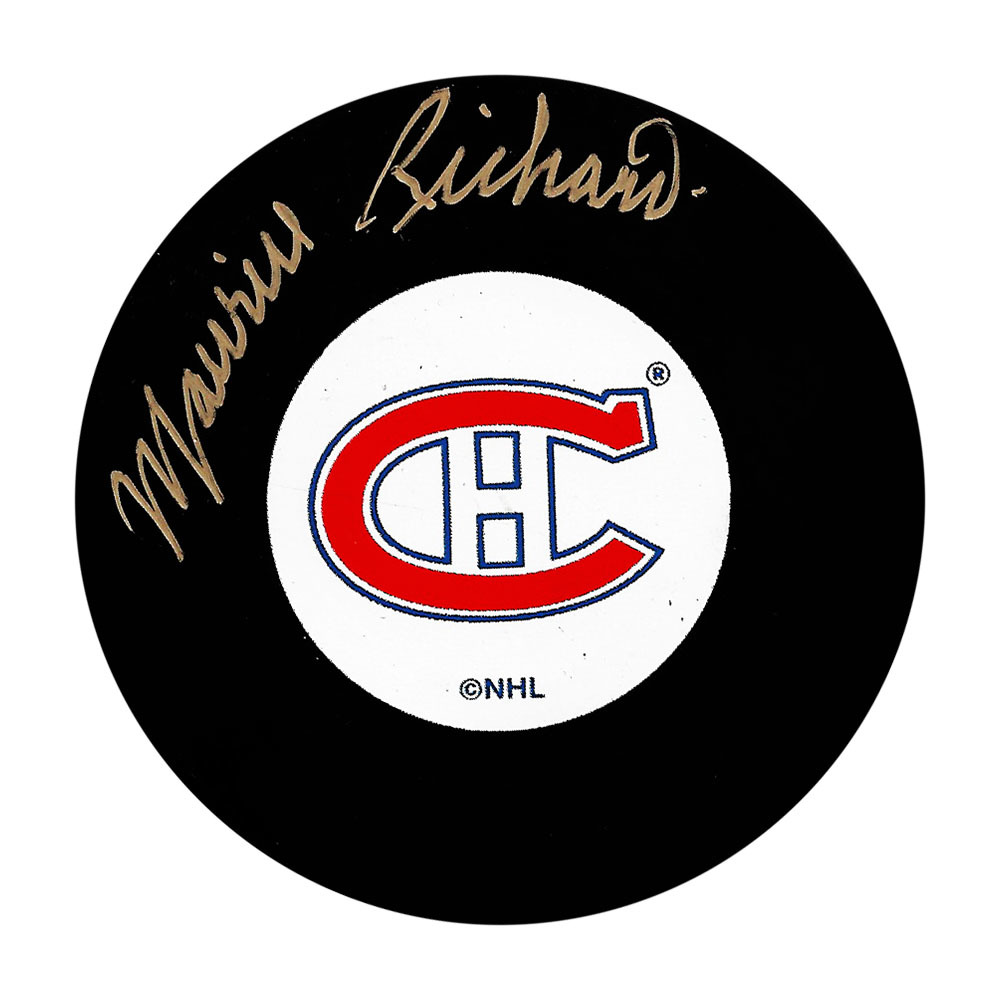 Maurice THE ROCKET Richard Autographed Montreal Canadiens Puck - RARE