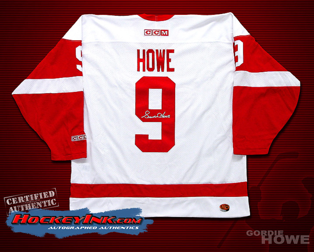 GORDIE HOWE Signed White Detroit Red Wings CCM Jersey
