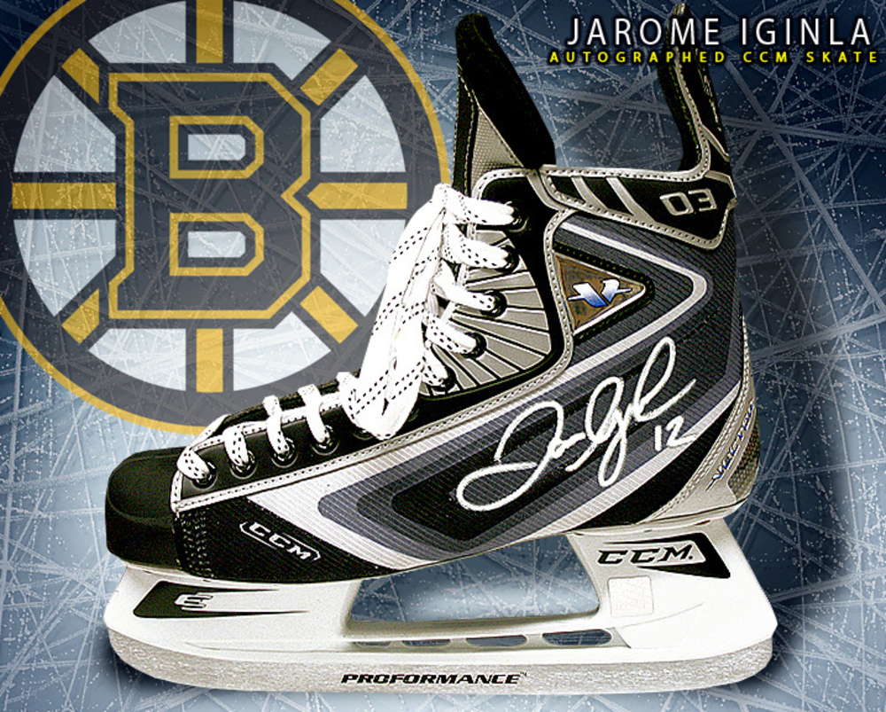 JAROME IGINLA Signed CCM Skate - Boston Bruins