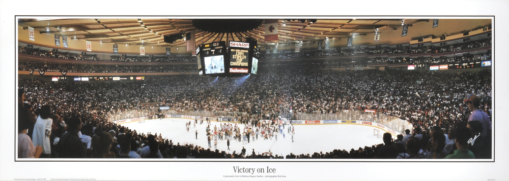 New York Rangers Victory On Ice 1994 SC Celebration Unsigned Panoramic Photograph