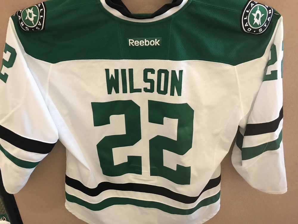 Landon Wilson Alumni Game Worn Stars Jersey