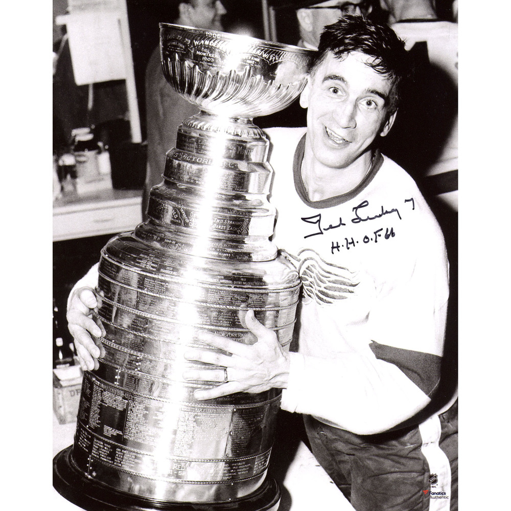 Ted Lindsay Detroit Red Wings Autographed 8