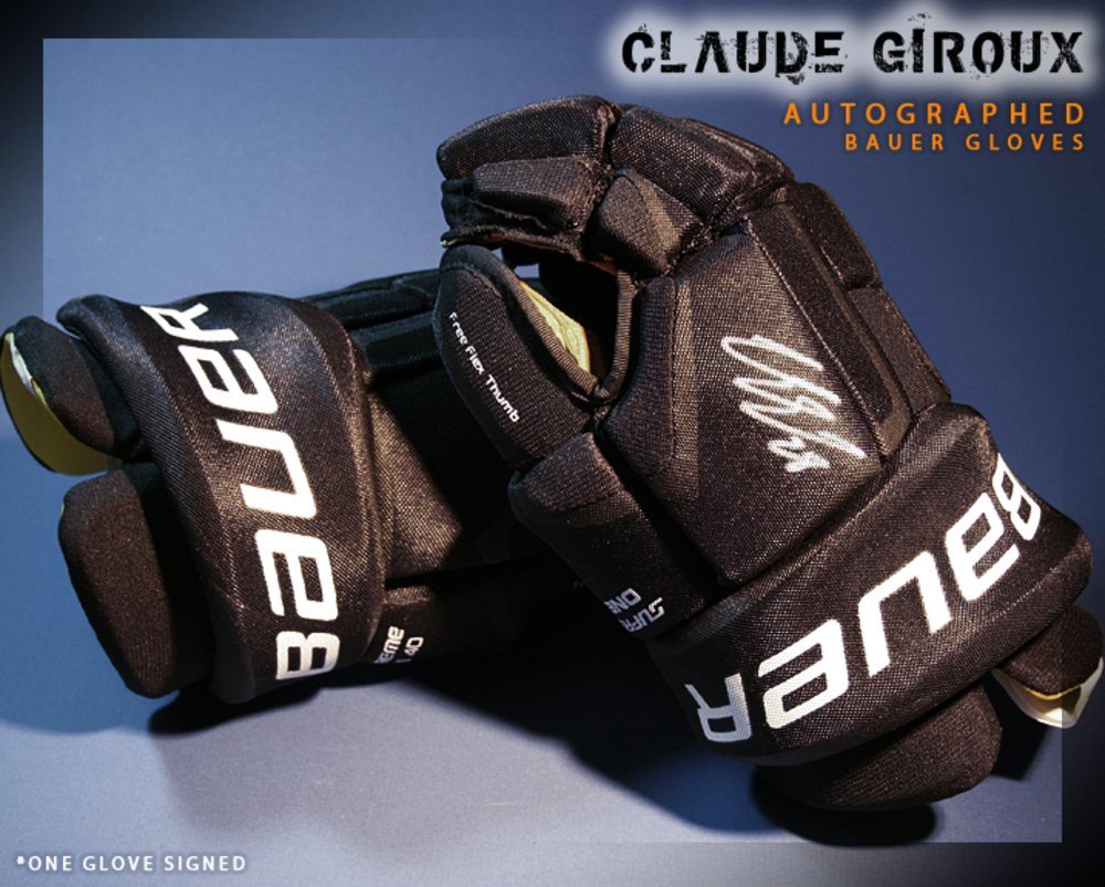 CLAUDE GIROUX Signed Philadelphia Flyers Player Brand Bauer Gloves