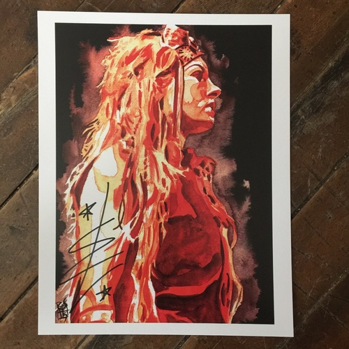 Becky Lynch SIGNED 11 x 14 Rob Schamberger Print