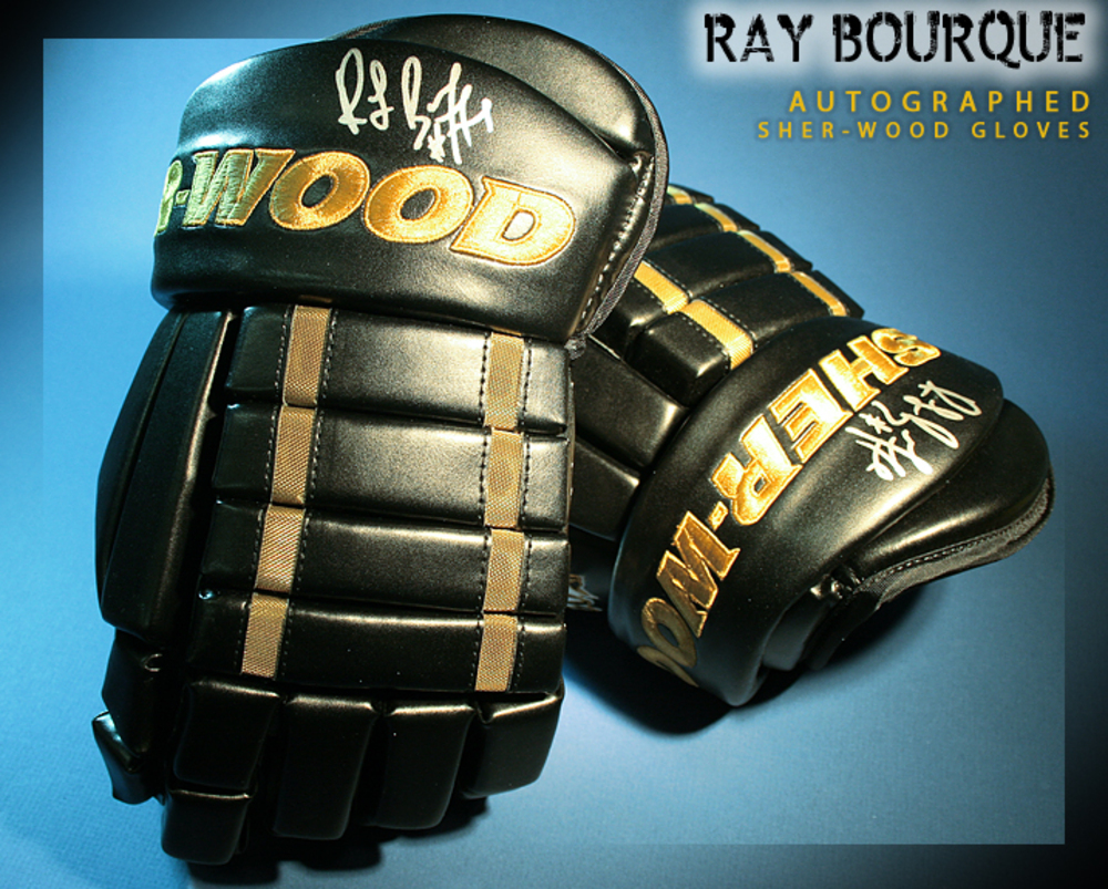 RAY BOURQUE Signed Boston Bruins Player Model Sher-Wood Gloves