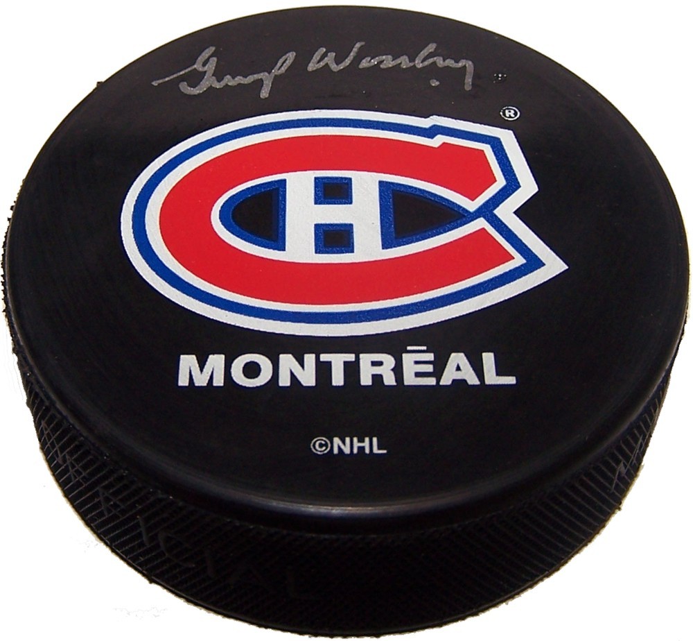 Gump Worsley (deceased) Autographed Montreal Canadiens Puck