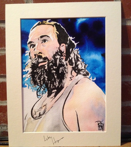Luke Harper Signed Painting by Rob Schamberger