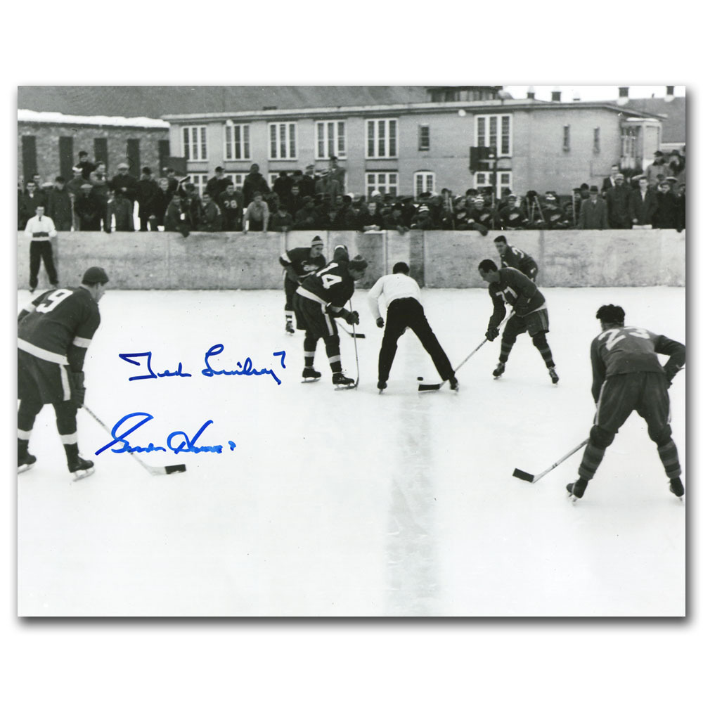 Gordie Howe & Ted Lindsay Autographed Detroit Red Wings 8X10 Photo