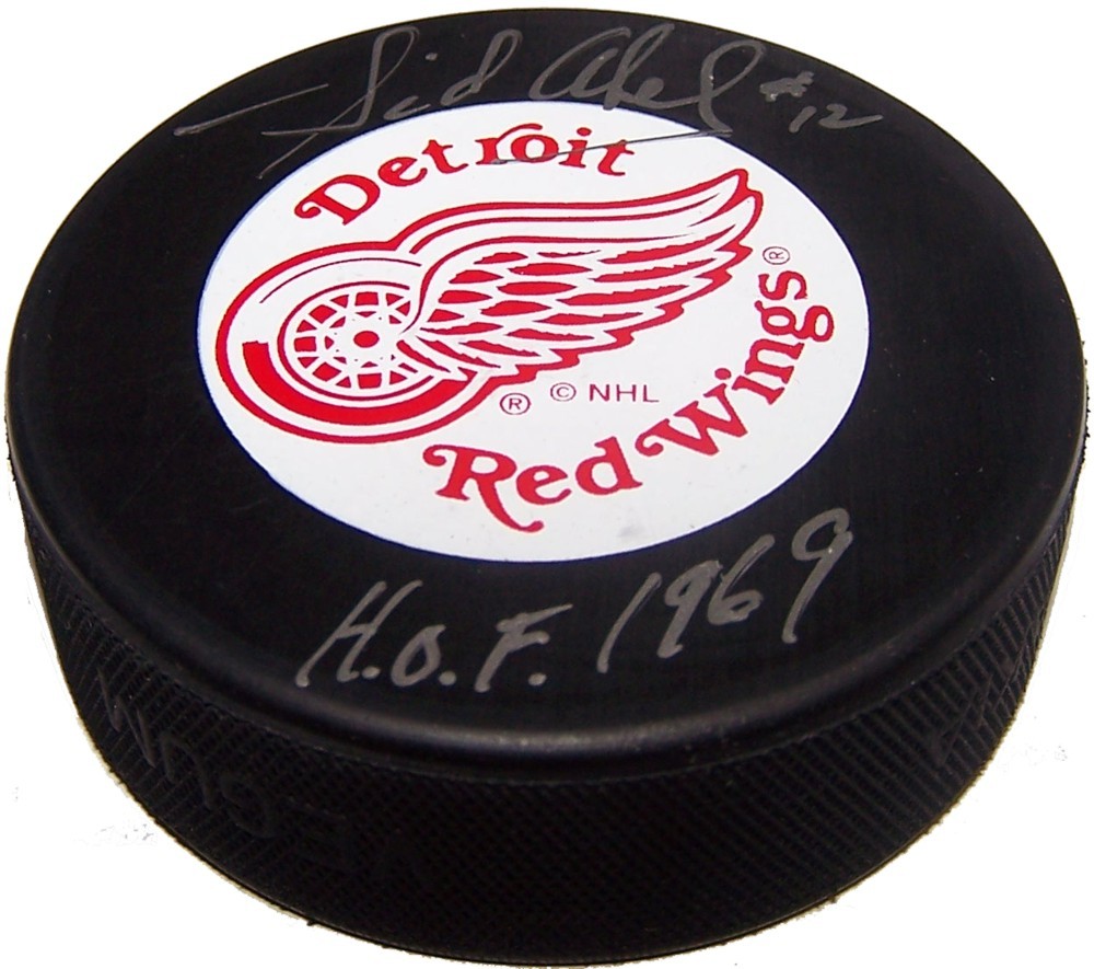 Sid Abel (deceased) Autographed Detroit Red Wings Puck