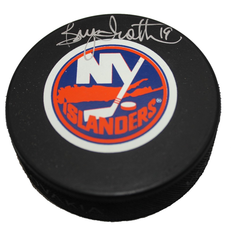 Bryan Trottier Autographed New York Islanders Puck