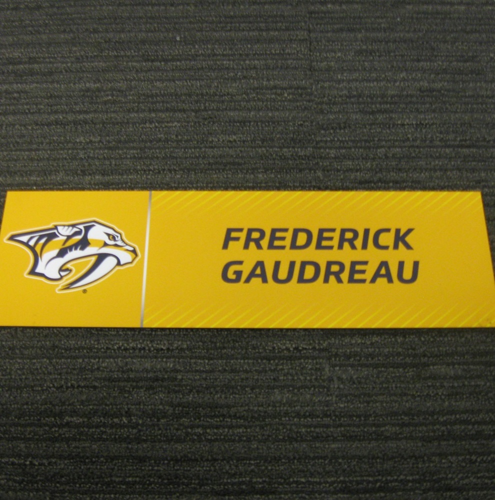 Frederick Gaudreau 2017 Stanley Cup Final Media Name Plate - Nashville Predators