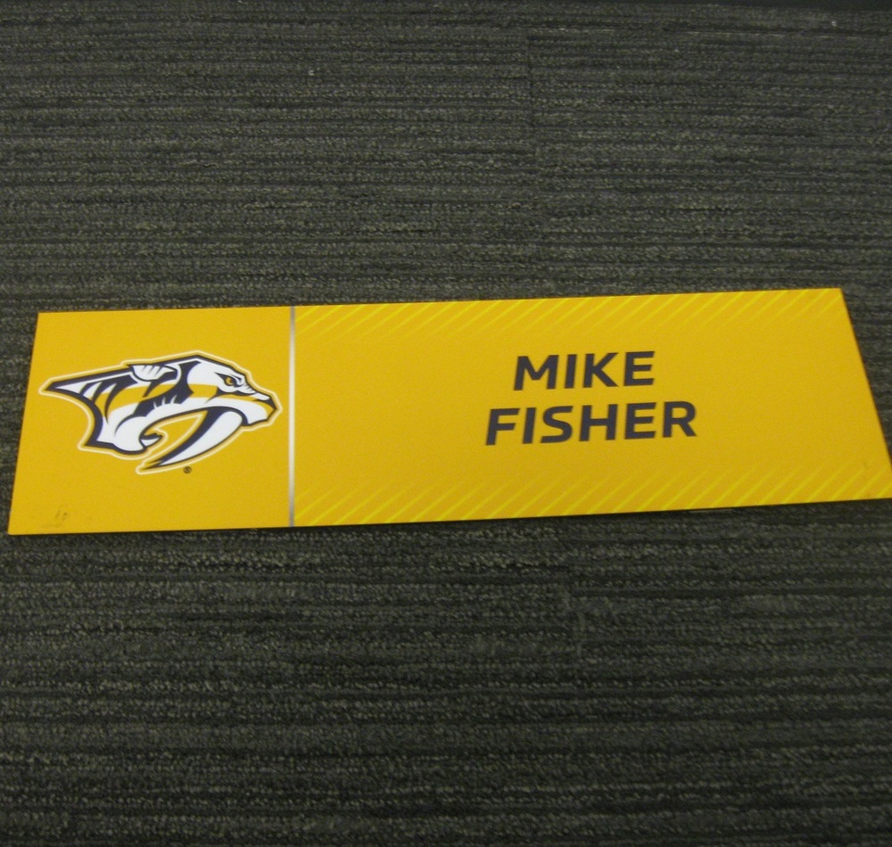 Mike Fisher 2017 Stanley Cup Final Media Name Plate - Nashville Predators