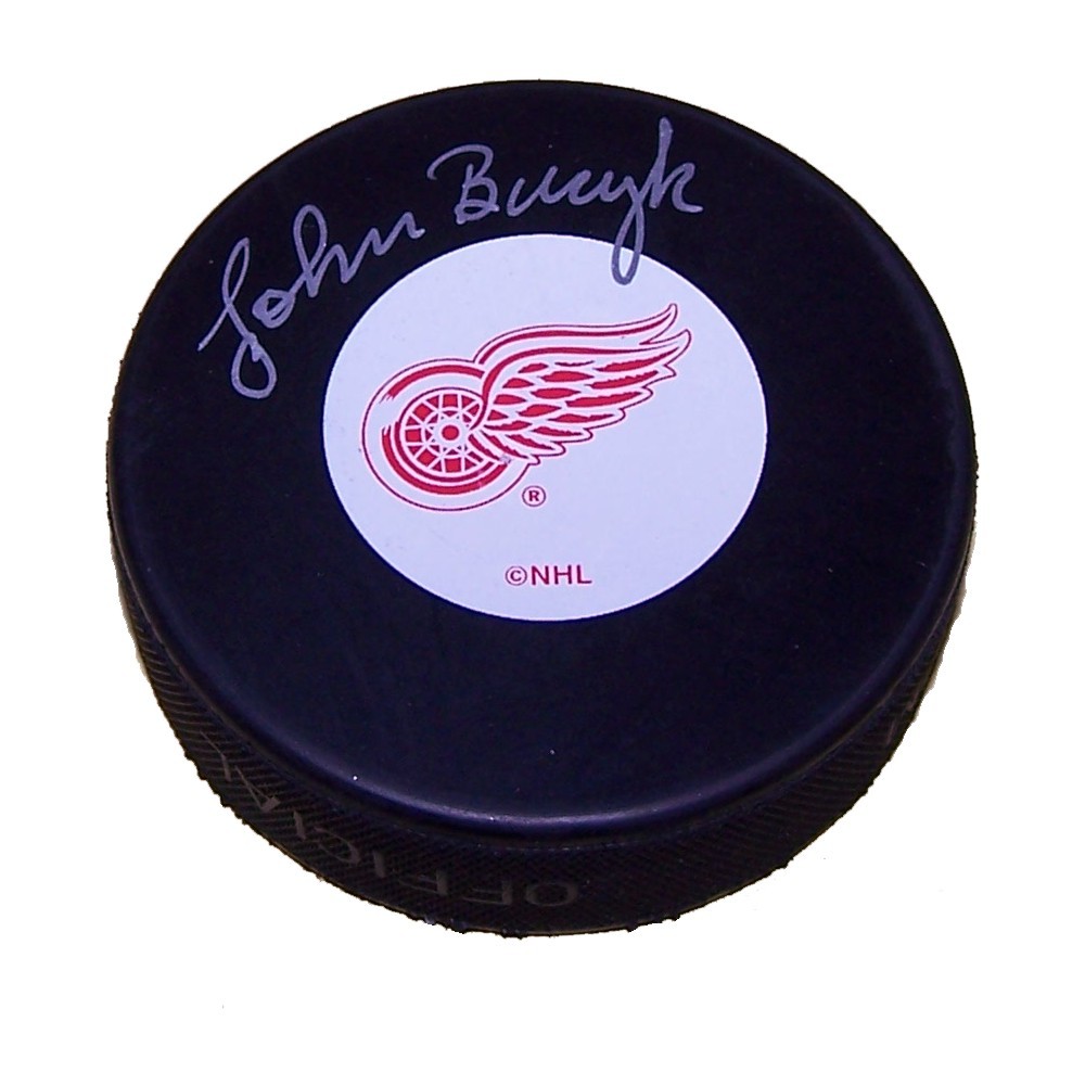Jonny Bucyk Autographed Detroit Red Wings Puck