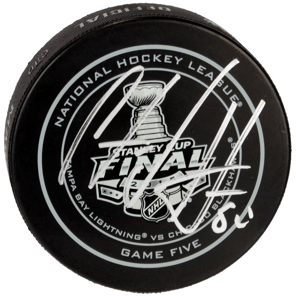 Antoine Vermette Chicago Blackhawks 2015 Stanley Cup Champions Autographed 2015 Stanley Cup Finals Game 5 Official Game Puck