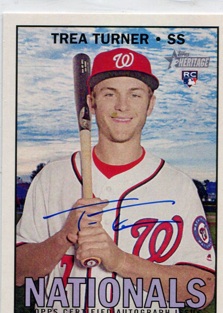 2016 Topps Heritage Real One Autographs Trea Turner