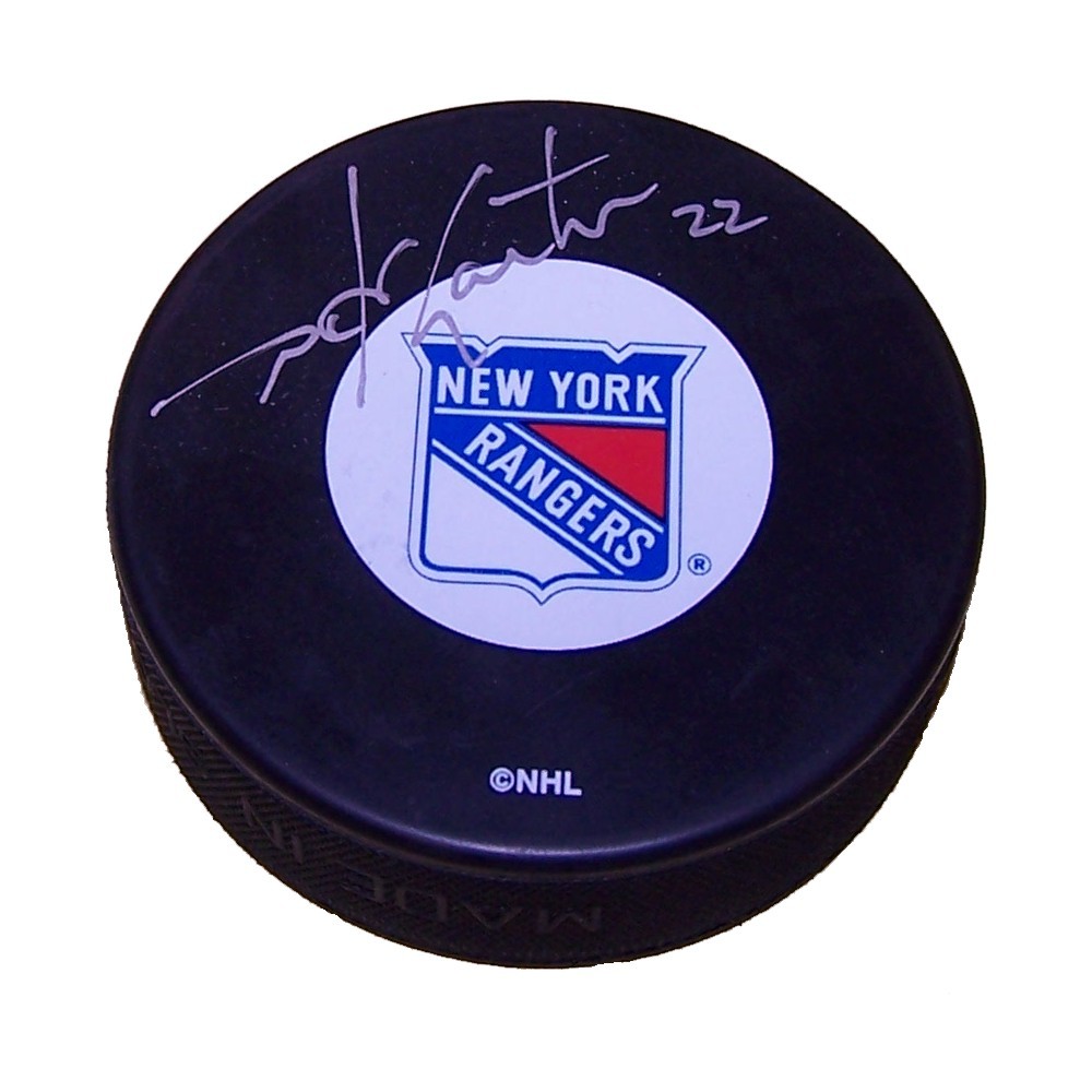 Mike Gartner Autographed New York Rangers Puck