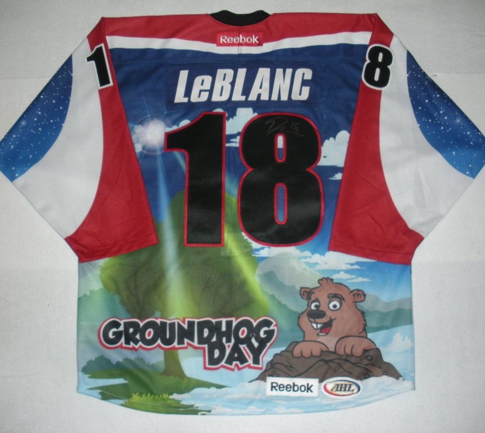 groundhog day auction leblanc hershey bears groundhog day autographed groundhog day auction leblanc hershey bears groundhog day autographed