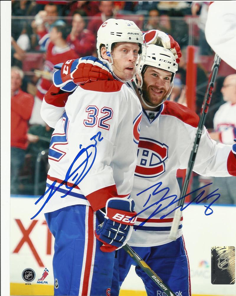 Brandon Prust & Travis Moen DUAL Signed Montreal Canadiens CELEBRATION 8x10