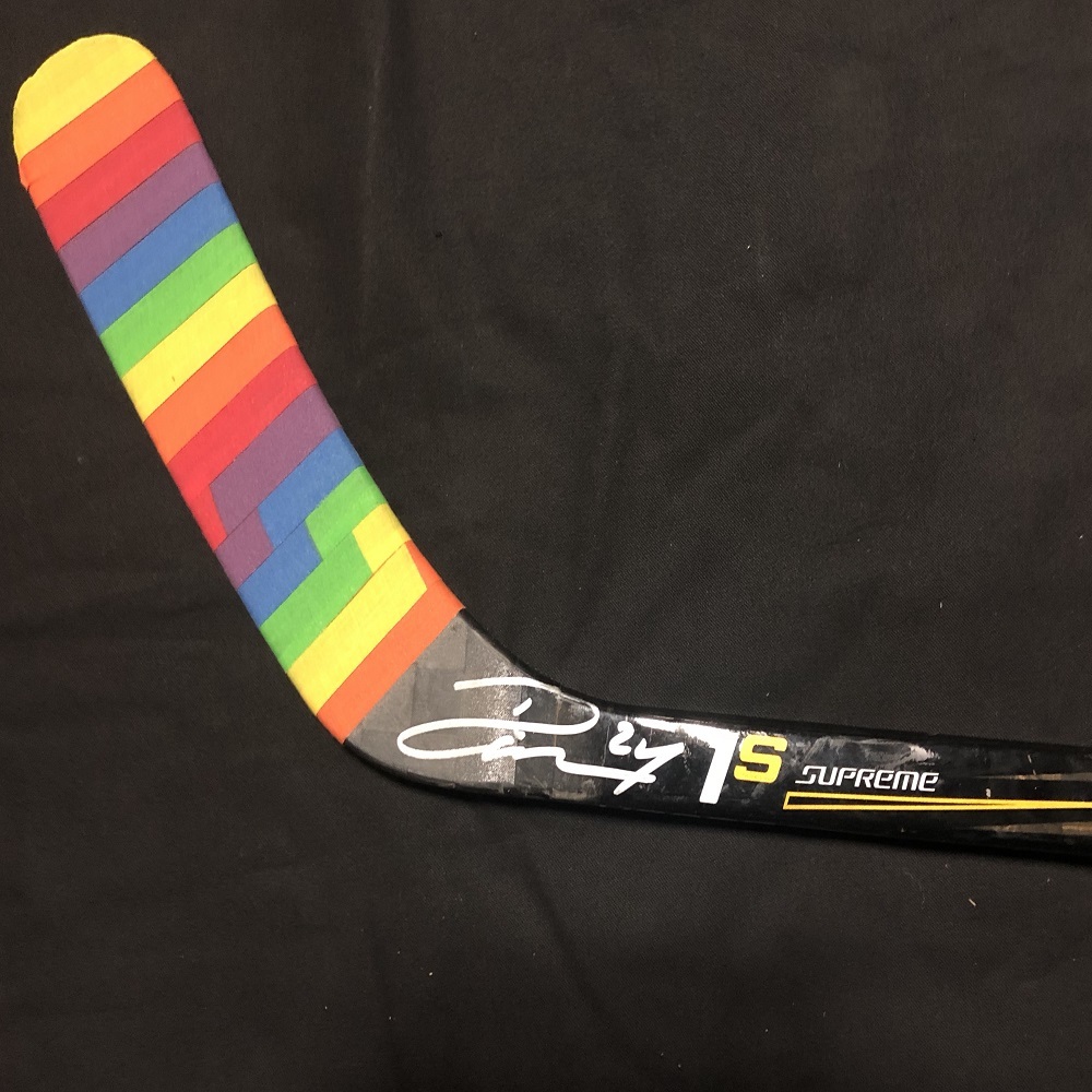#24 Ryan Callahan Tampa Bay Lightning Pride-Taped Warm-Up Stick
