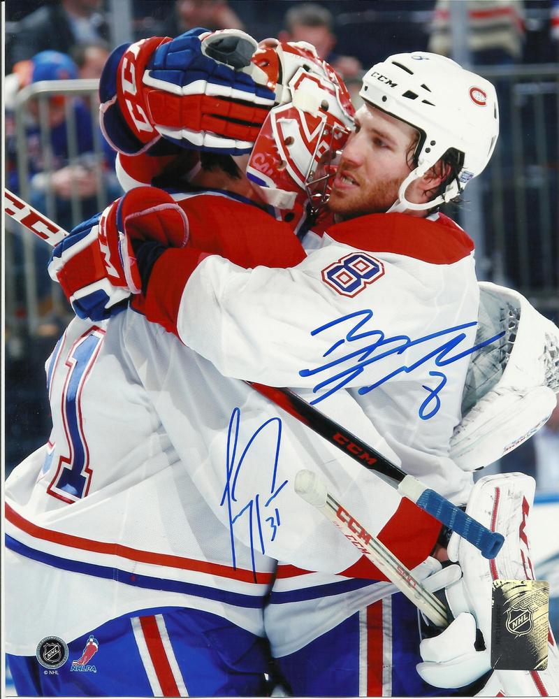 Carey Price & Brandon Prust DUAL Signed Montreal Canadiens CELEBRATION 8x10