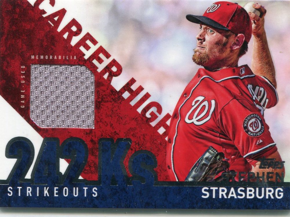 2015 Topps Career High Relics Stephen Strasburg