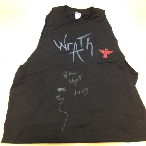 Bray Wyatt Worn & Signed Custom T-Shirt (WRATH - Smackdown 11/1)