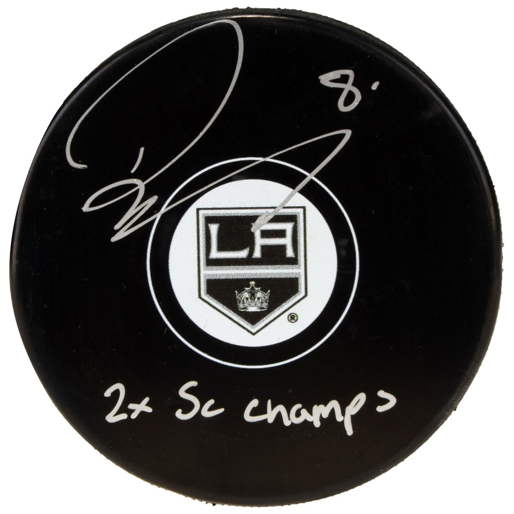 Drew Doughty Los Angeles Kings Autographed Hockey Puck with 2x SC Champs Inscription