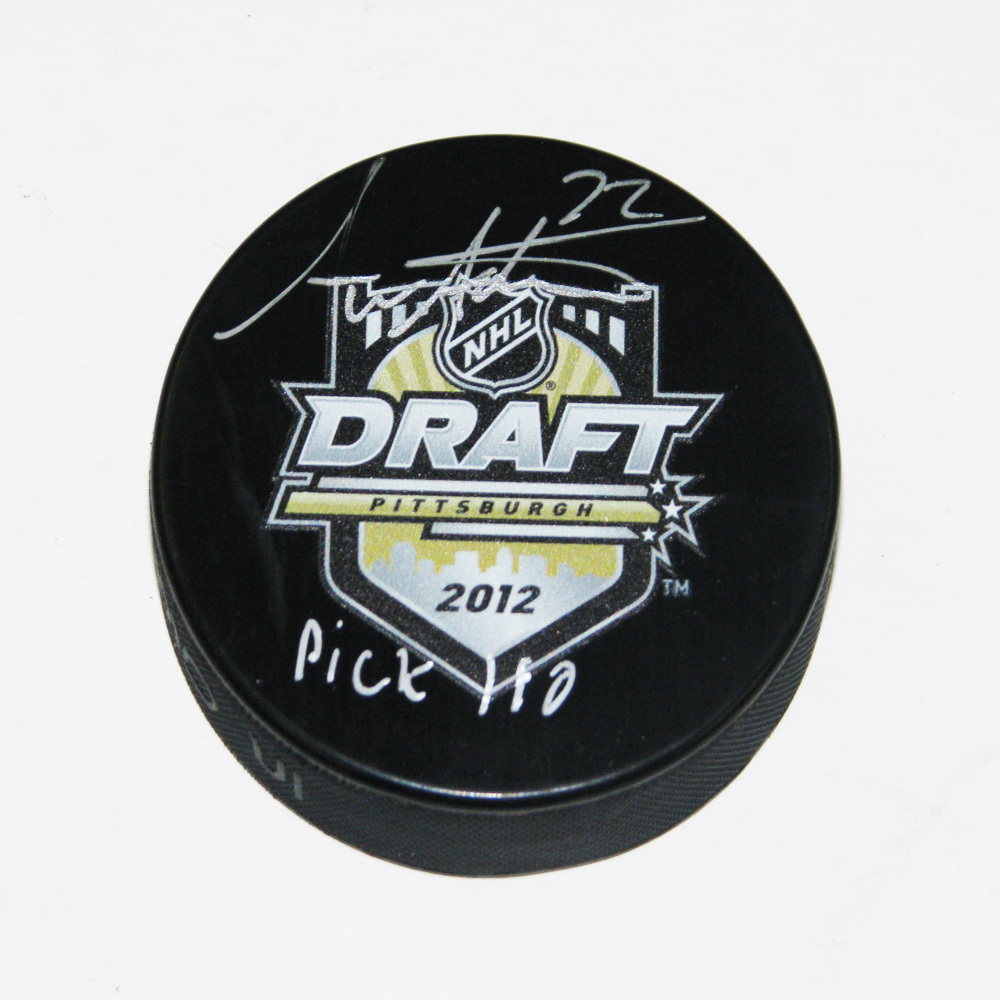 ANDREAS ATHANASIOU Signed 2012 NHL Draft Puck with