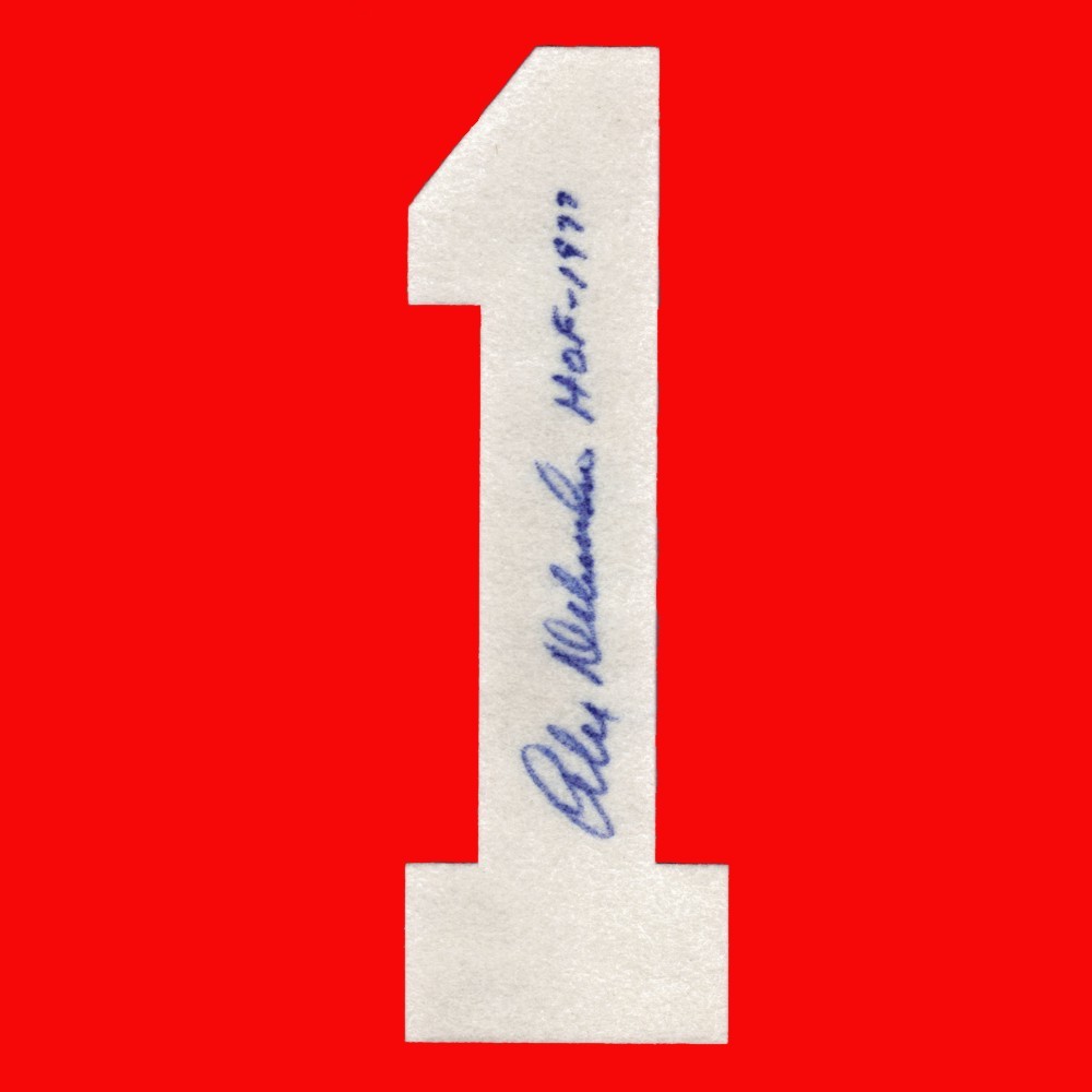 Alex Delvecchio Autographed Detroit Red Wings Felt Sweater Number