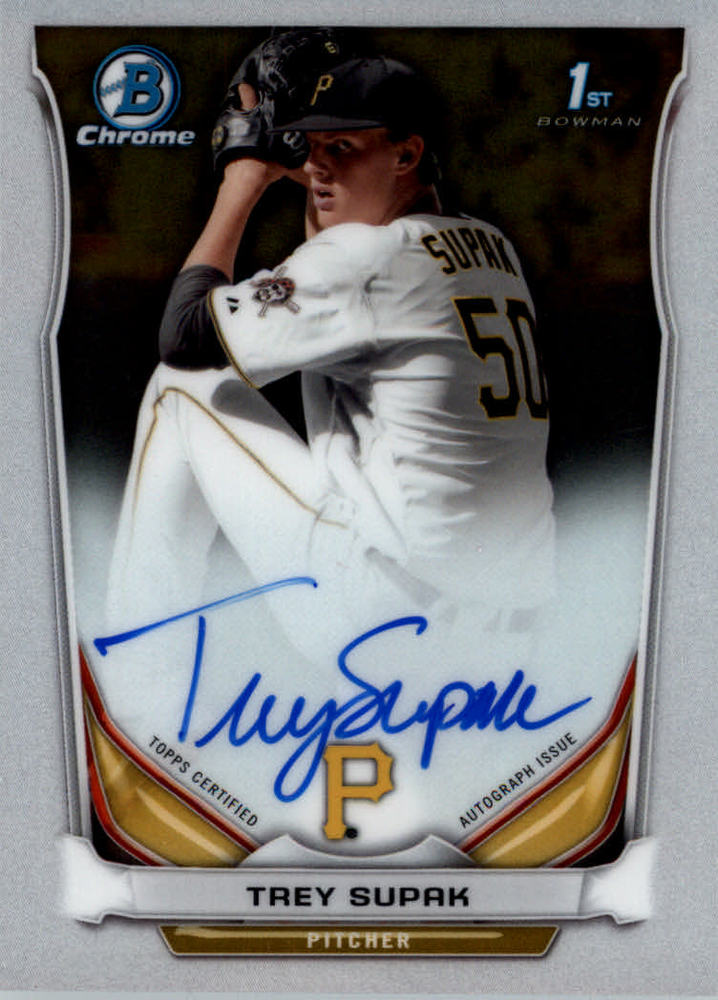 2014 Bowman Chrome Draft Draft Pick Autographs #BCATSU Trey Supak