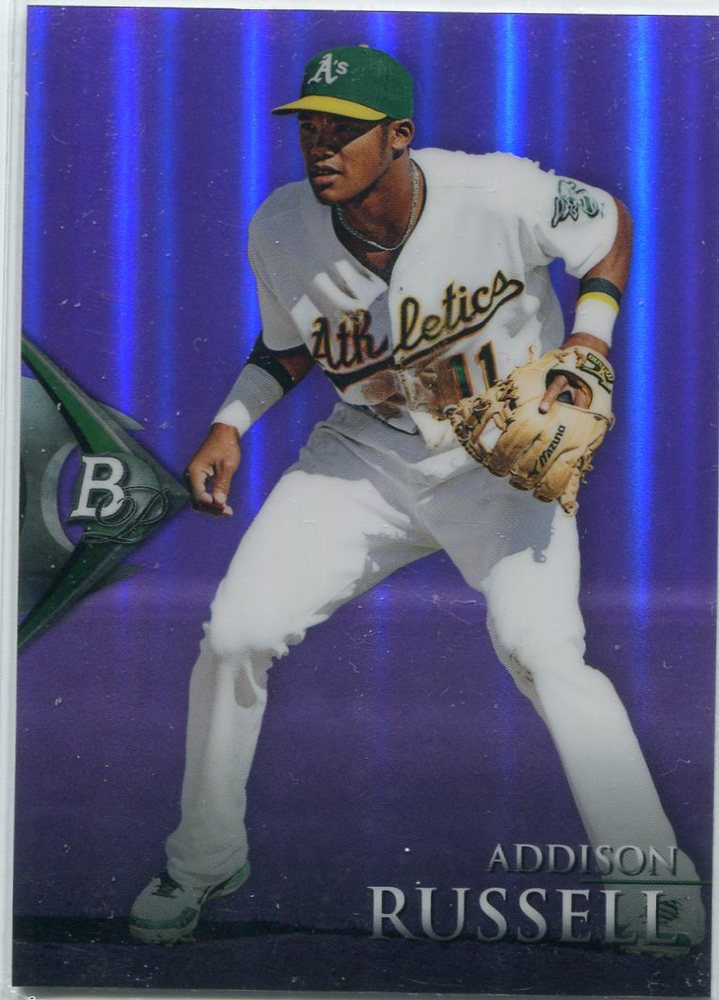 2014 Bowman Platinum Chrome Prospects Purple Refractors #BPCP30 Addison Russell